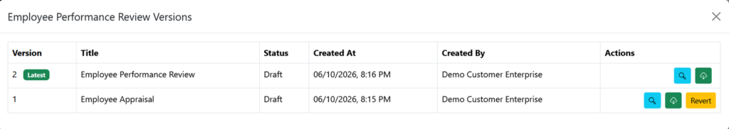 SOP Version Control Dashboard
