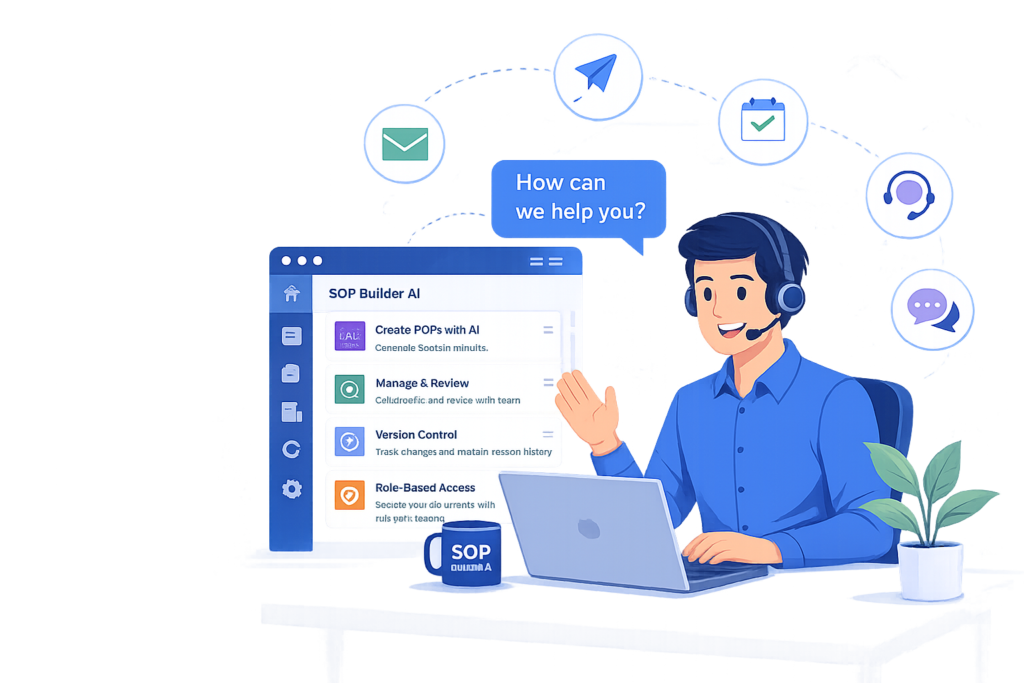 Contact SOP Builder AI for AI SOP Software support